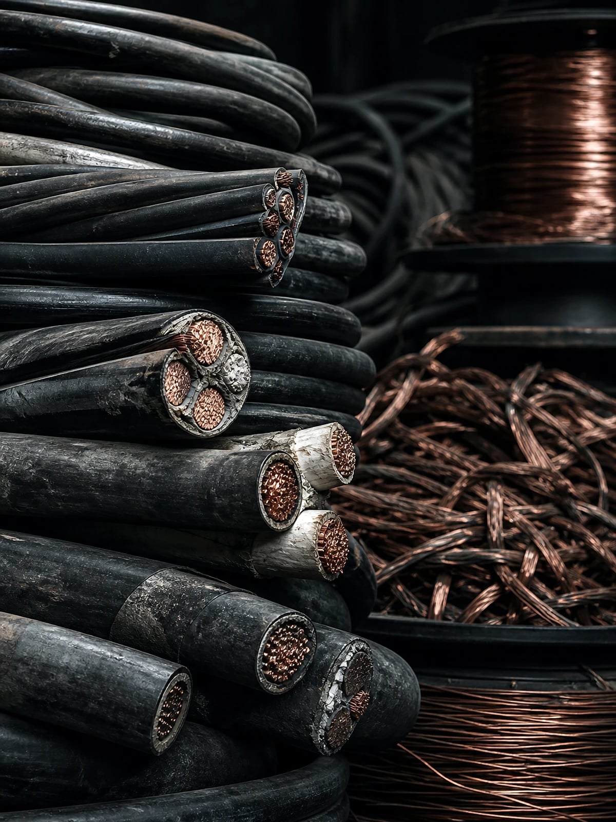 Kablo hurdası — elektrik kablosu ruloları ve bakır kablo makaraları